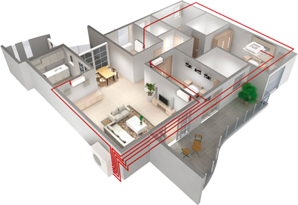 plano multi split D&L Chile